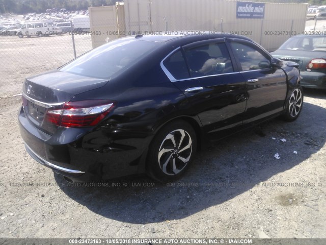 1HGCR2F75GA224390 - 2016 HONDA ACCORD BLACK photo 4