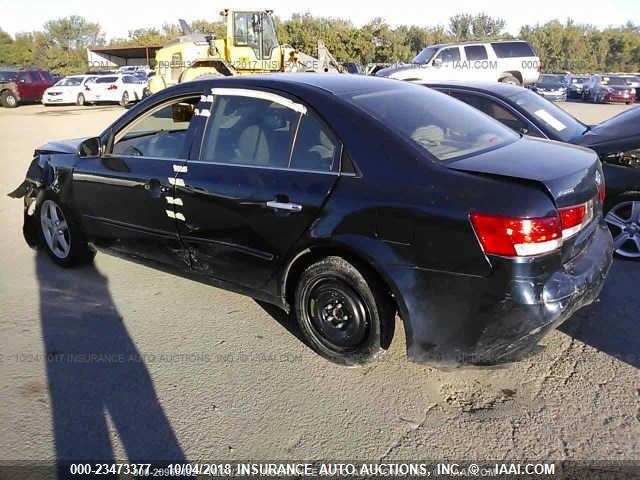 5NPEU46F57H208191 - 2007 HYUNDAI SONATA SE/LIMITED BLUE photo 3