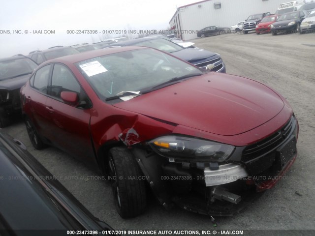 1C3CDFBB2FD421680 - 2015 DODGE DART SXT RED photo 1