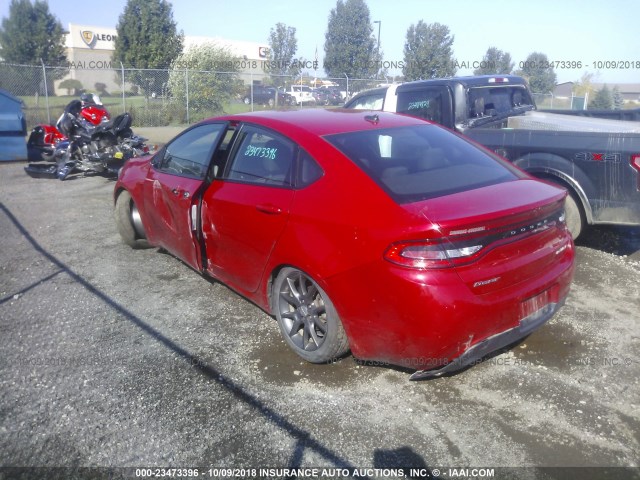 1C3CDFBB2FD421680 - 2015 DODGE DART SXT RED photo 3