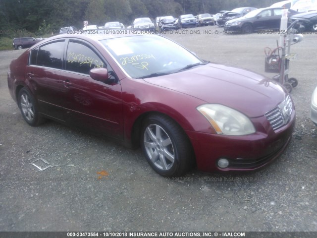 1N4BA41E14C838426 - 2004 NISSAN MAXIMA SE/SL RED photo 1