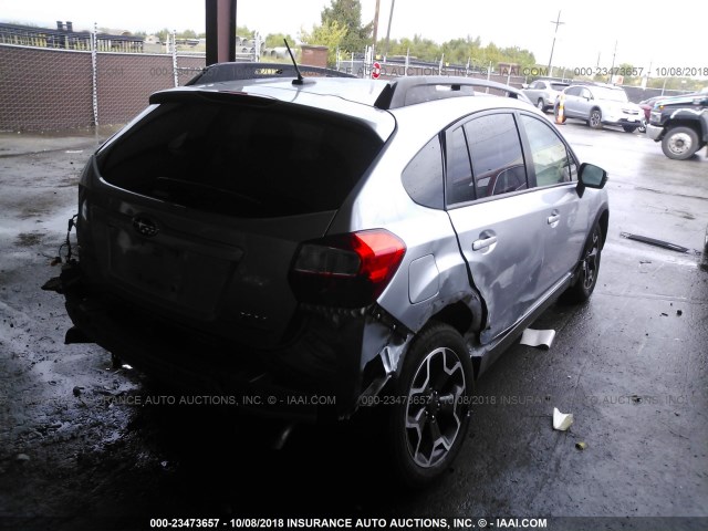 JF2GPAPC2FH272982 - 2015 SUBARU XV CROSSTREK 2.0 LIMITED SILVER photo 4