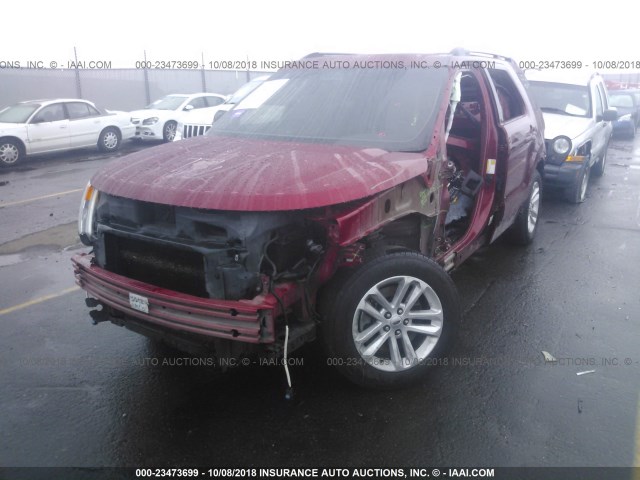 1FM5K8D81FGA89300 - 2015 FORD EXPLORER XLT RED photo 6