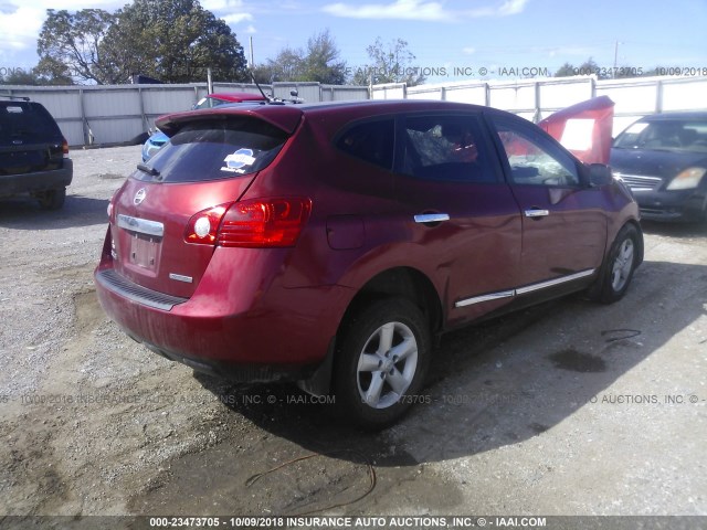 JN8AS5MT8DW010377 - 2013 NISSAN ROGUE S/SV BURGUNDY photo 4