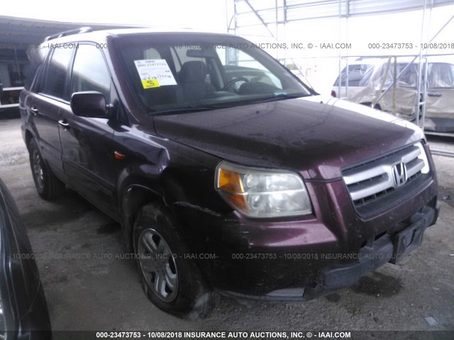 5FNYF28208B001617 - 2008 HONDA PILOT VP PURPLE photo 1