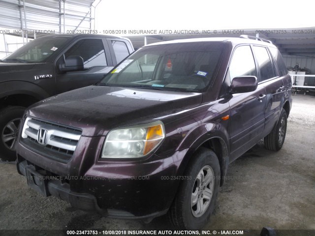 5FNYF28208B001617 - 2008 HONDA PILOT VP PURPLE photo 2