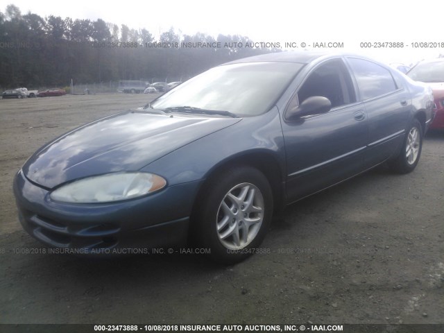 2B3HD46R72H278026 - 2002 DODGE INTREPID SE BLUE photo 2