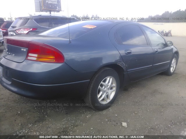 2B3HD46R72H278026 - 2002 DODGE INTREPID SE BLUE photo 4