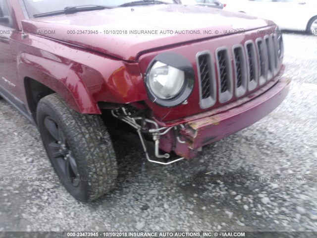 1C4NJPFB0CD694898 - 2012 JEEP PATRIOT LATITUDE RED photo 6