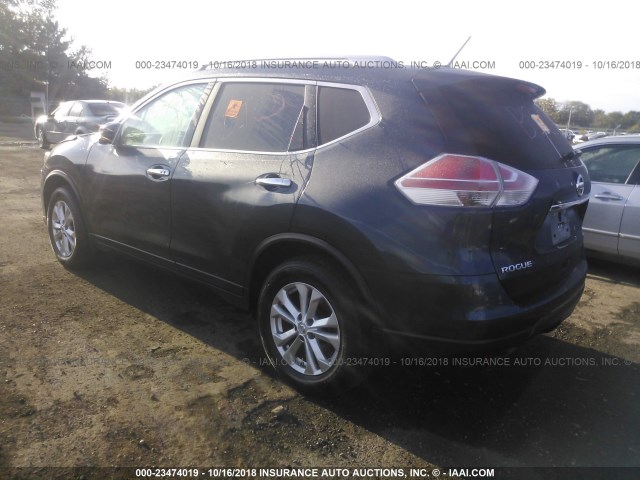 5N1AT2MVXGC885471 - 2016 NISSAN ROGUE S/SL/SV BLUE photo 3