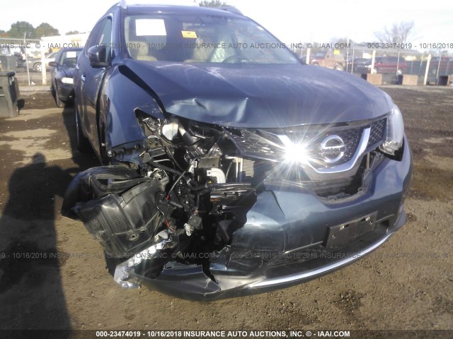 5N1AT2MVXGC885471 - 2016 NISSAN ROGUE S/SL/SV BLUE photo 6