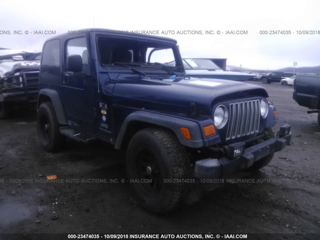 1J4FA39S84P727729 - 2004 JEEP WRANGLER X BLUE photo 1