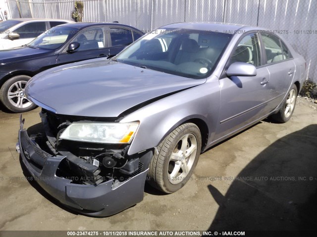 5NPEU46F78H402965 - 2008 HYUNDAI SONATA SE/LIMITED GRAY photo 2