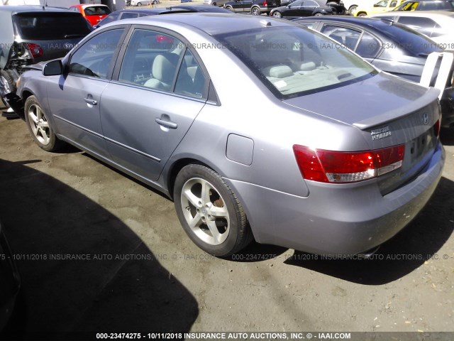 5NPEU46F78H402965 - 2008 HYUNDAI SONATA SE/LIMITED GRAY photo 3