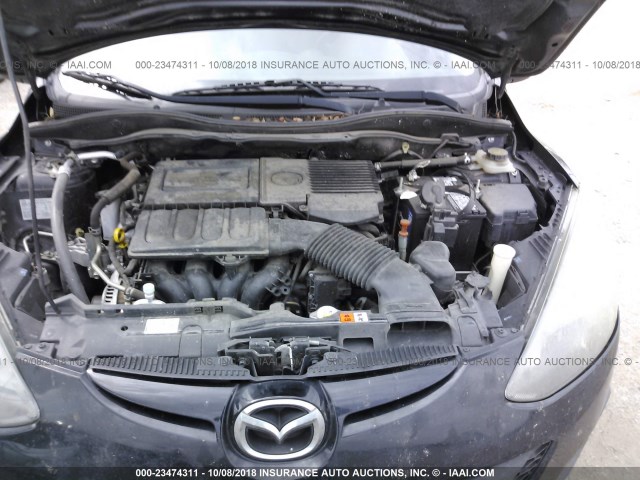 JM1DE1KY8D0167434 - 2013 MAZDA MAZDA2 BLACK photo 10