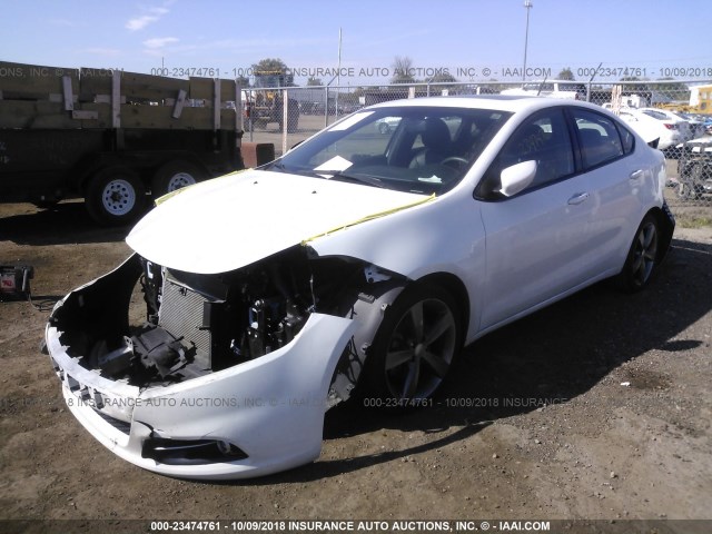 1C3CDFEB8FD392116 - 2015 DODGE DART GT WHITE photo 2