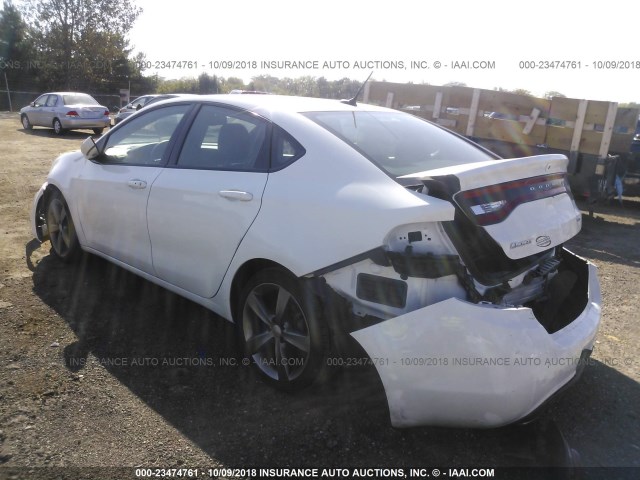 1C3CDFEB8FD392116 - 2015 DODGE DART GT WHITE photo 3