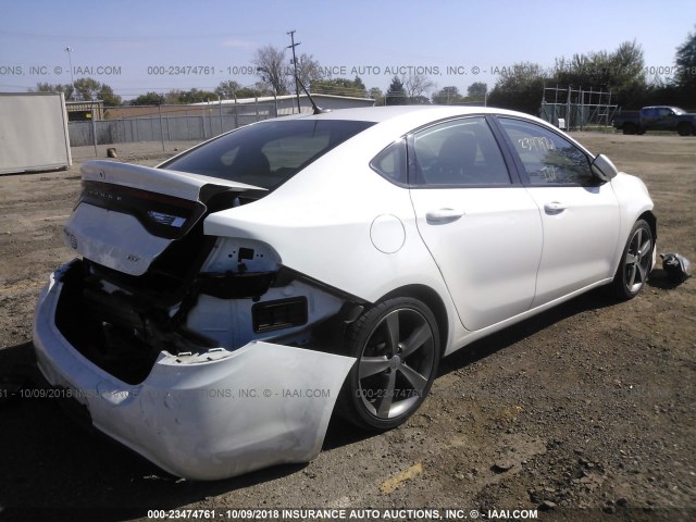 1C3CDFEB8FD392116 - 2015 DODGE DART GT WHITE photo 4