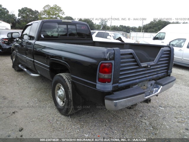 1B7KC236X1J502067 - 2001 DODGE RAM 2500 BLACK photo 3