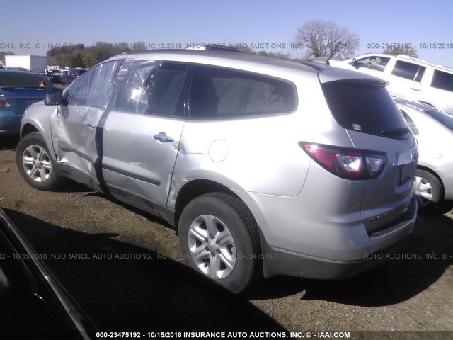 1GNKRFKD1HJ258283 - 2017 CHEVROLET TRAVERSE LS SILVER photo 3