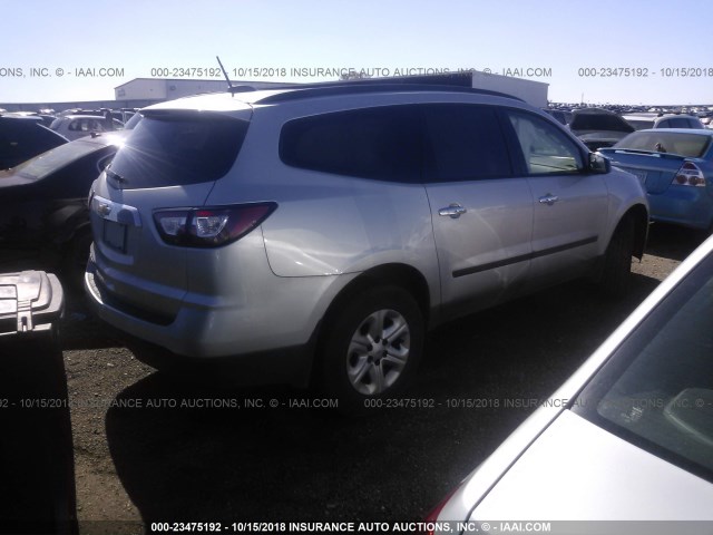 1GNKRFKD1HJ258283 - 2017 CHEVROLET TRAVERSE LS SILVER photo 4