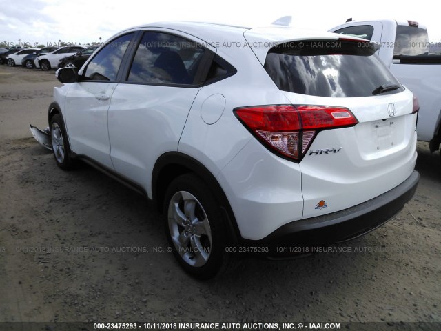 3CZRU6H52GM722358 - 2016 HONDA HR-V EX WHITE photo 3