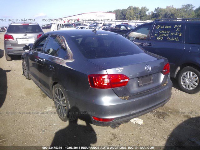 3VW4A7AJ5DM231278 - 2013 VOLKSWAGEN JETTA GLI GRAY photo 3