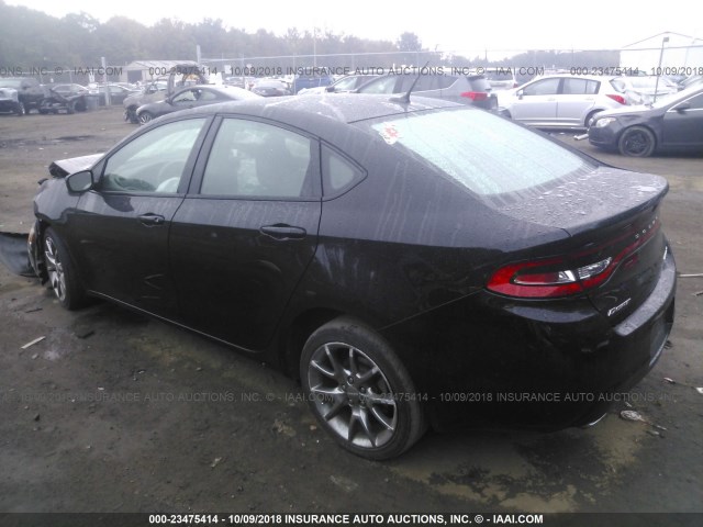 1C3CDFBB1FD201253 - 2015 DODGE DART SXT BLACK photo 3