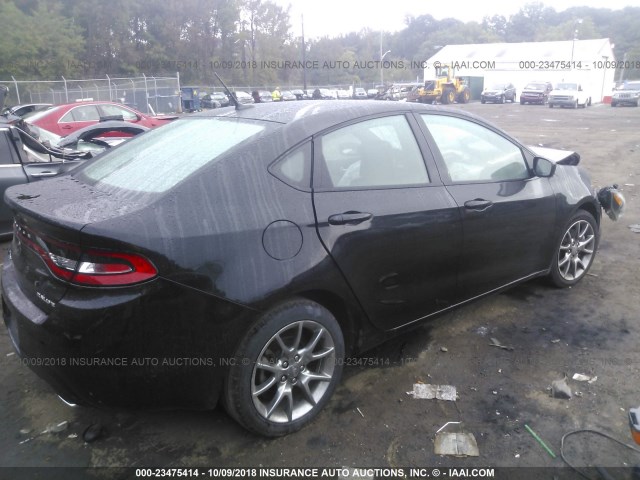 1C3CDFBB1FD201253 - 2015 DODGE DART SXT BLACK photo 4