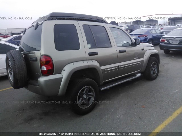 1J4GL38K53W582069 - 2003 JEEP LIBERTY RENEGADE GOLD photo 4