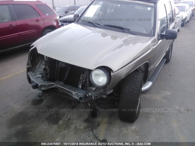 1J4GL38K53W582069 - 2003 JEEP LIBERTY RENEGADE GOLD photo 6