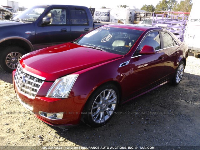 1G6DK5E33D0141889 - 2013 CADILLAC CTS PERFORMANCE COLLECTION RED photo 2