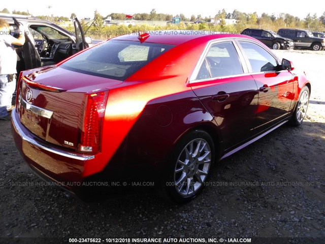 1G6DK5E33D0141889 - 2013 CADILLAC CTS PERFORMANCE COLLECTION RED photo 4