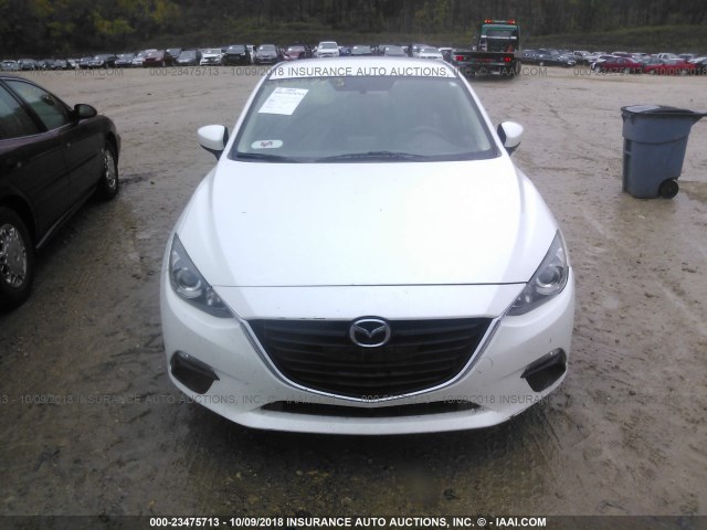 JM1BM1V75E1113565 - 2014 MAZDA 3 TOURING WHITE photo 6