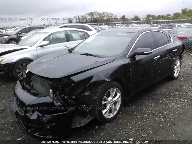 1N4AA5AP3EC444379 - 2014 NISSAN MAXIMA S/SV BLACK photo 2