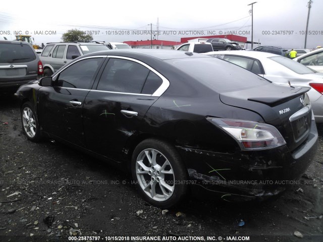 1N4AA5AP3EC444379 - 2014 NISSAN MAXIMA S/SV BLACK photo 3