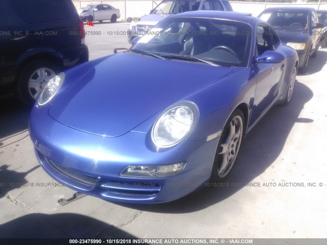 WP0AB29986S743224 - 2006 PORSCHE 911 CARRERA S BLUE photo 2