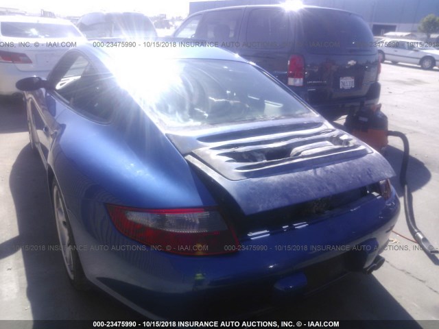 WP0AB29986S743224 - 2006 PORSCHE 911 CARRERA S BLUE photo 3