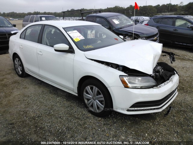 3VW167AJ9HM313069 - 2017 VOLKSWAGEN JETTA S WHITE photo 1