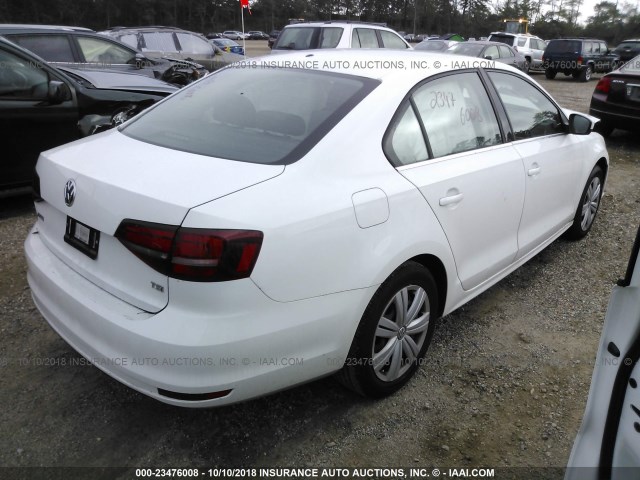 3VW167AJ9HM313069 - 2017 VOLKSWAGEN JETTA S WHITE photo 4