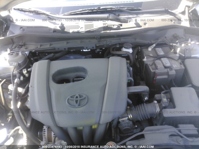 3MYDLBZV7GY140311 - 2016 TOYOTA SCION IA SILVER photo 10