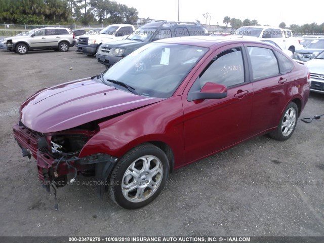 1FAHP36N79W151369 - 2009 FORD FOCUS SES RED photo 2