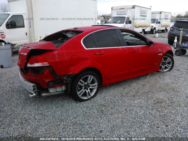 6G2ER57789L168497 - 2009 PONTIAC G8 RED photo 4