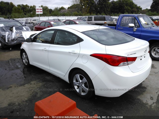 5NPDH4AE8DH452203 - 2013 HYUNDAI ELANTRA GLS/LIMITED WHITE photo 3