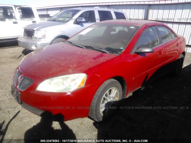 1G2ZF55B564272465 - 2006 PONTIAC G6 SE RED photo 2