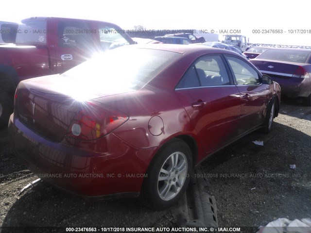 1G2ZF55B564272465 - 2006 PONTIAC G6 SE RED photo 4