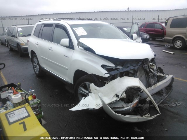 5TDDK3EH8DS185381 - 2013 TOYOTA HIGHLANDER LIMITED WHITE photo 1