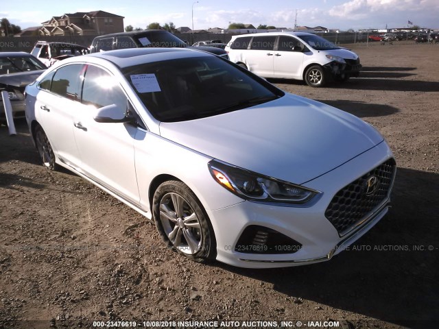 5NPE34AF2JH655269 - 2018 HYUNDAI SONATA SPORT/LIMITED WHITE photo 1