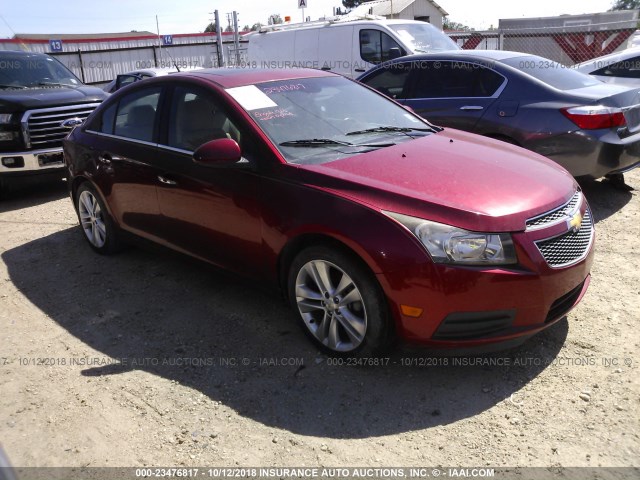 1G1PH5S99B7132810 - 2011 CHEVROLET CRUZE LTZ RED photo 1