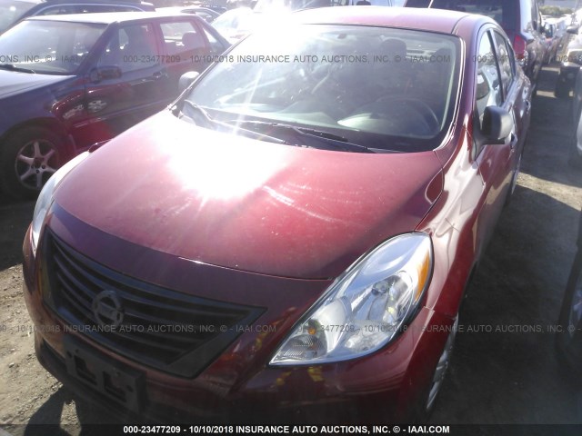 3N1CN7APXEL837936 - 2014 NISSAN VERSA S/S PLUS/SV/SL RED photo 2